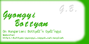 gyongyi bottyan business card
